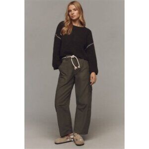 NWT-Anthropologie-Sundry Dark Green Whip-Stitched Sweater - M